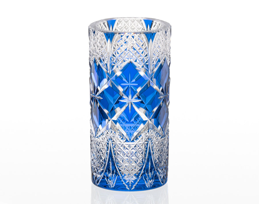 Flower Vase, Edo Kiriko “Hishi-Yotsu-Hana”