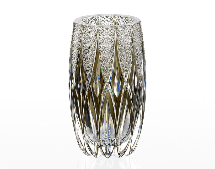 Flower Vase, Edo Kiriko “Ruru” By Tatusya Nemoto, Master of traditional crafts