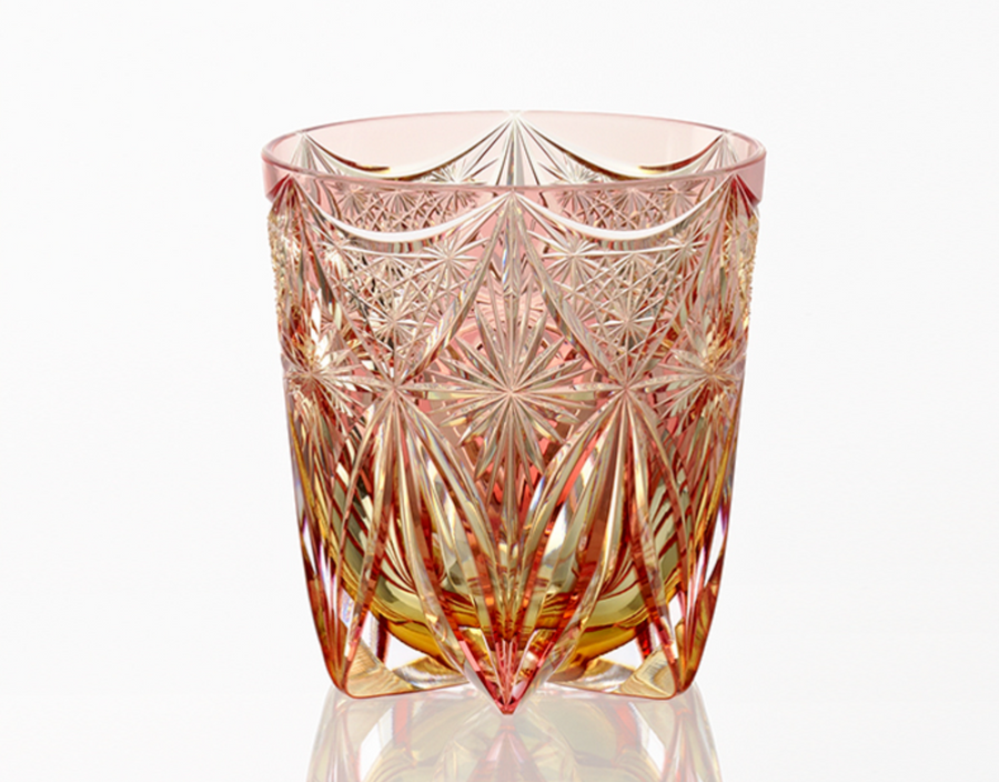 Whiskey Glass, Edo Kiriko Kasaneirome "Kirara"