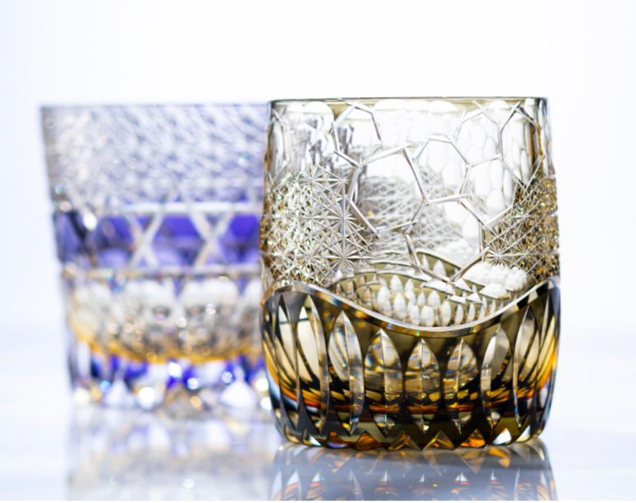 Whiskey Glass, Edo Kiriko Kasaneirome " HyouKou"