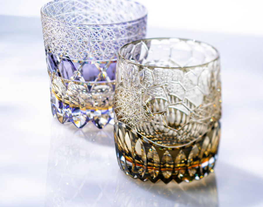 Whiskey Glass, Edo Kiriko Kasaneirome " HyouKou"