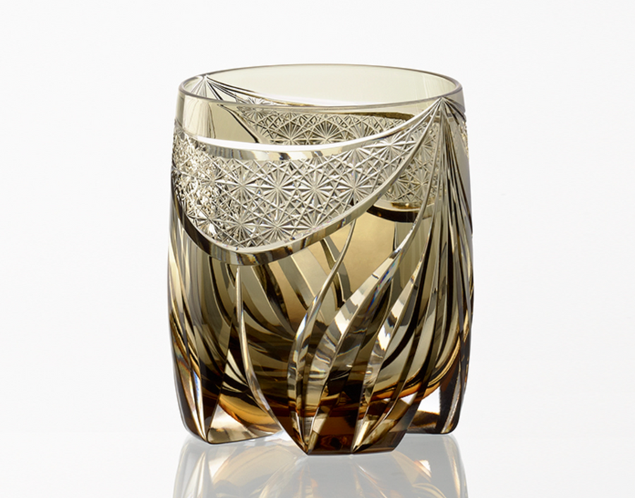 Whiskey Glass, Edo Kiriko Kasaneirome " Tora-no Mai"