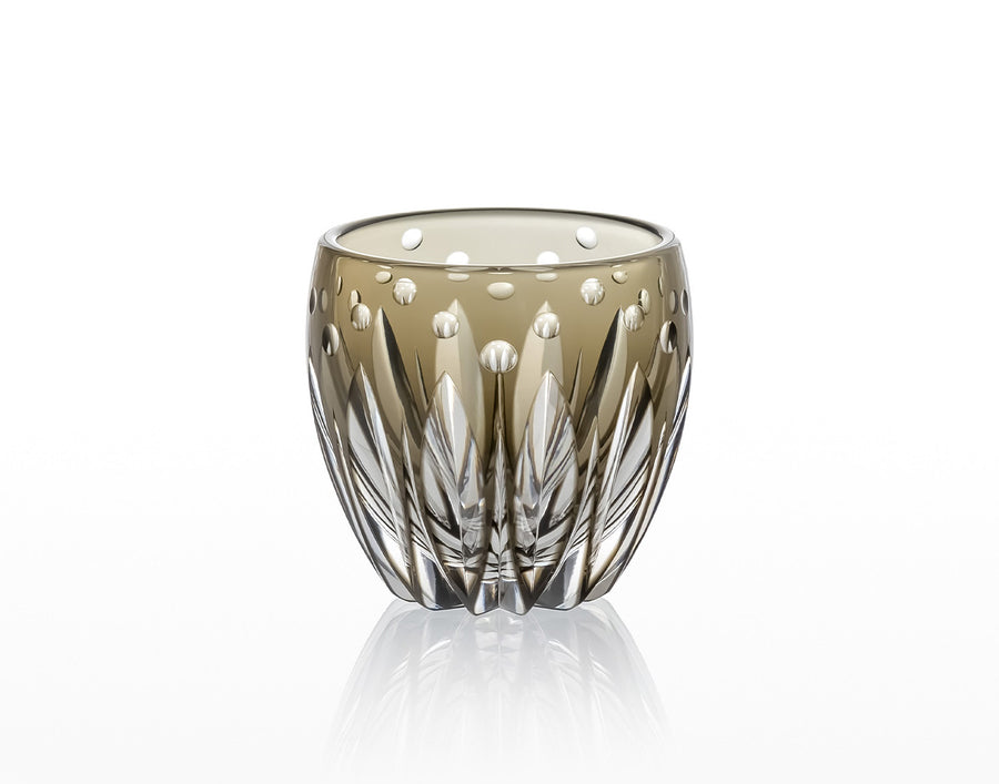 Sake Glass, Edo Kiriko “Lotus Flower” By Satoshi Nabetani, Master of traditional crafts