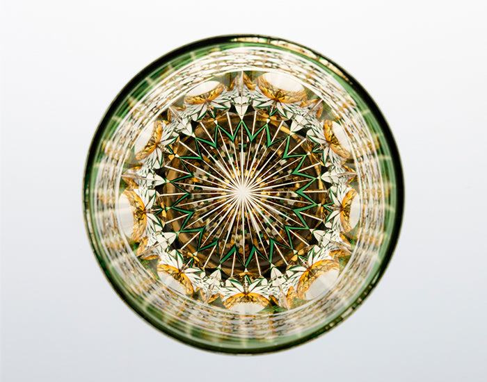 Whiskey Glass, Edo Kiriko Kasaneirome "Gyoko (morning light)" by Satoshi Nabetani, Master of traditional crafts