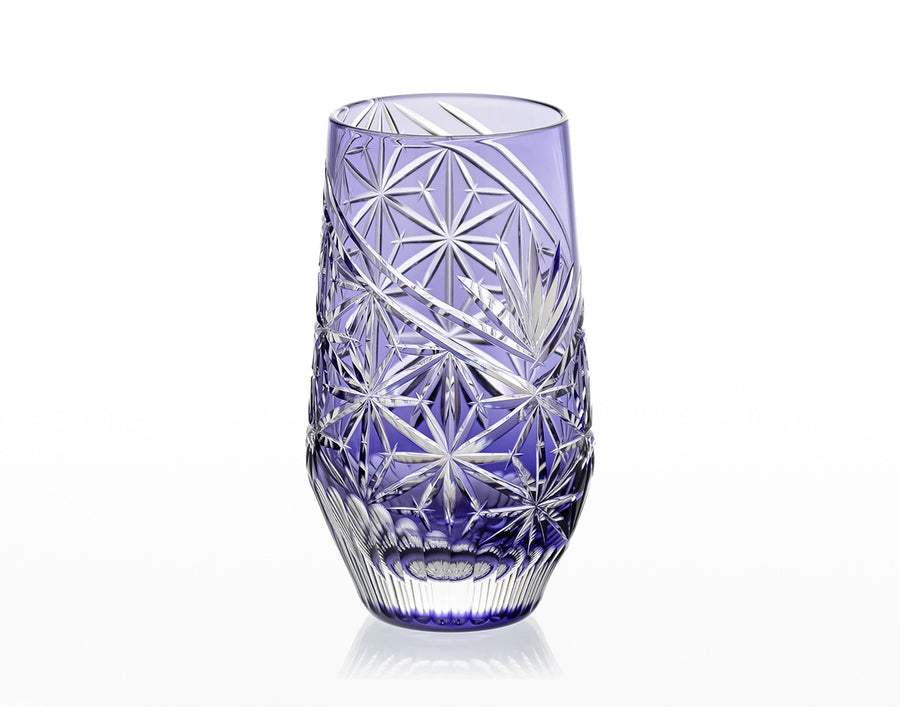 Tumbler, Edo Kiriko “Asanoha” or “Hemp Leaves”
