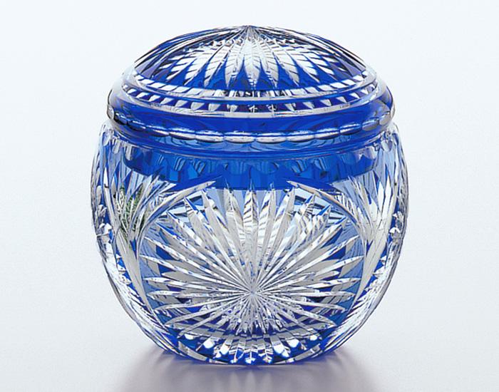 Trinket Box, Edo Kiriko "Chrysanthemum"