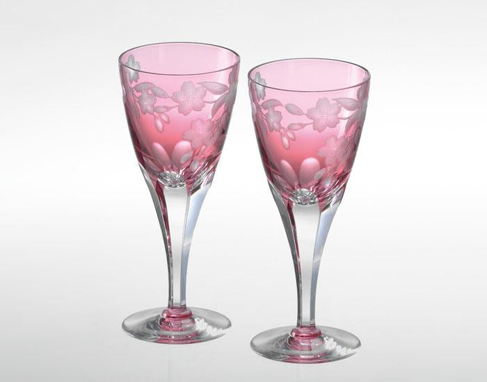 A pair of Wine Glasses Cherry