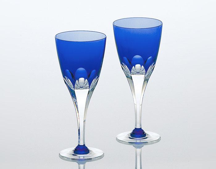 A pair of Wine Glasses "Royal Blue"