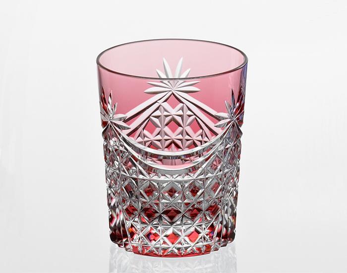 Whiskey Glass, Edo Kiriko "Drape & Tetragonal Basket Weave"