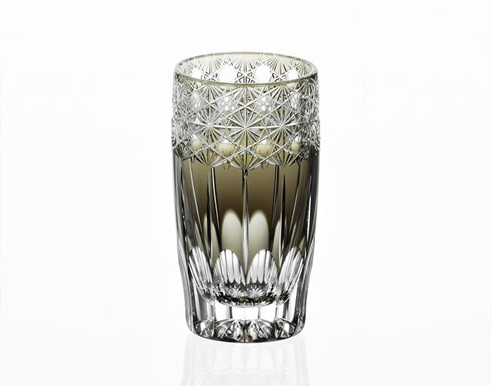 Slim Glass, Edo Kiriko "Koka (Shining flowers)" by Junichi Nabetani, Master of traditional crafts