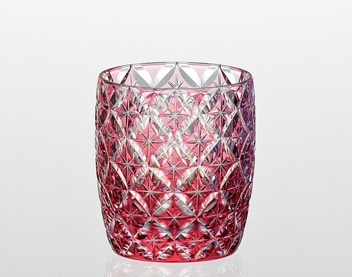 Sake Glass Edo Kiriko "Circle Mesh" By Satoshi Nabetani, Master of traditional crafts
