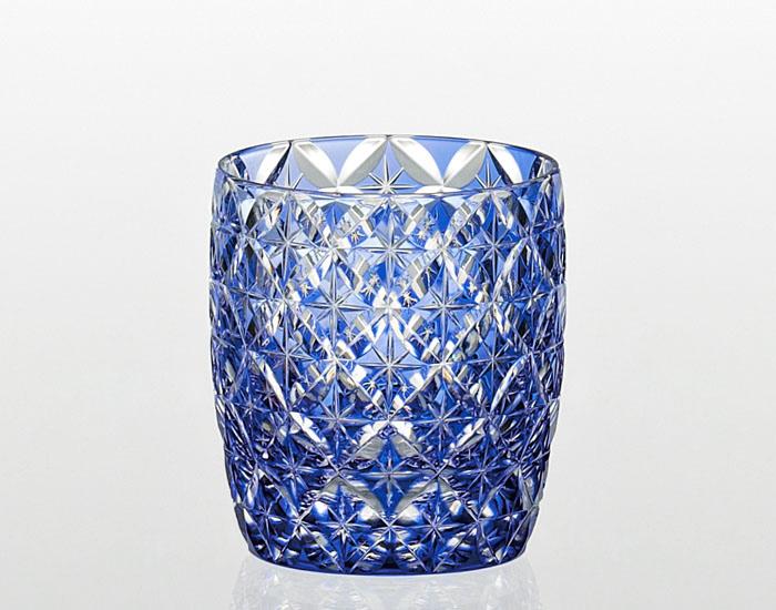 Sake Glass Edo Kiriko "Circle Mesh" By Satoshi Nabetani, Master of traditional crafts
